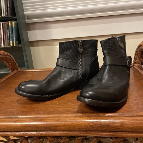 Mark Nason Los Angeles Black Moto Biker Booties Boots Size 8 - Picture 3 of 6